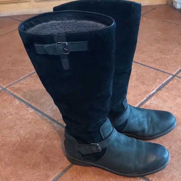 Ugg black waterproof leather boots size 8.5 - Picture 14 of 16